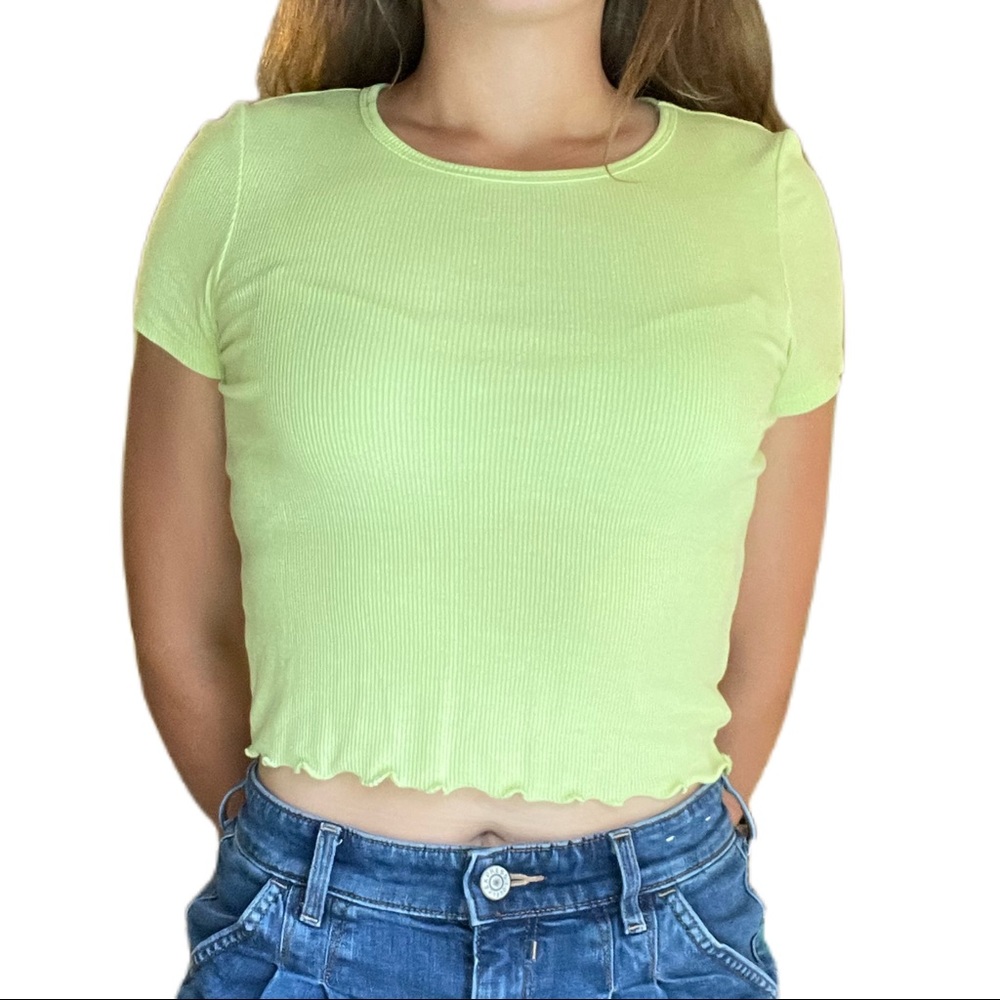 American Eagle Lime Green T-Shirt Size Small